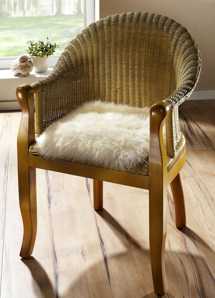 Sits&ouml;verdrag av merino lammskinn i djurform BEIGE