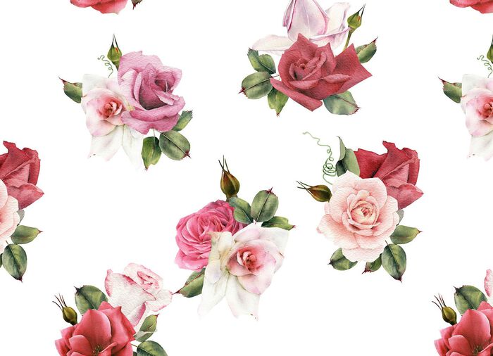 &ouml;verkast med rosenmotiv 