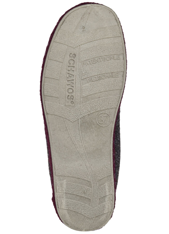 Andningsbara damtofflor med kardborreknäppning ANTRACIT-BORDEAUX