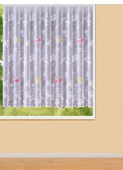 Blommig persienn med universalskena 