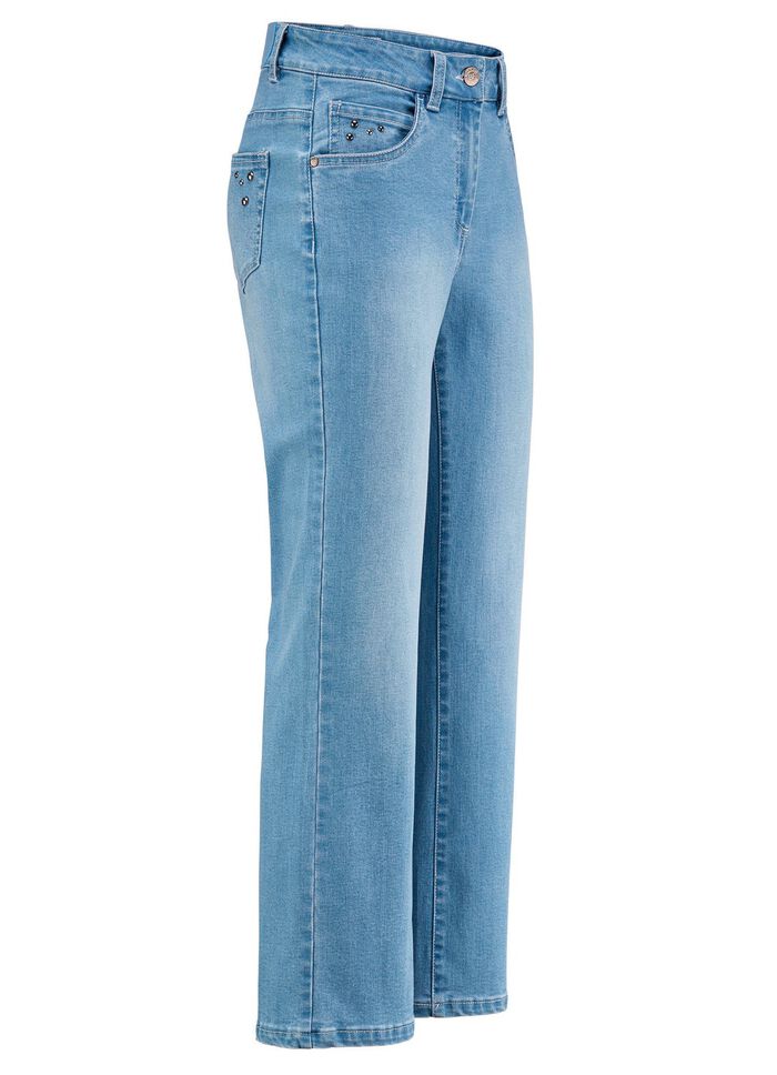 Jeans med trendiga dekorativa nitar 