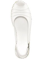 Sandaletter från Gemini med elegant veckdekor VIT