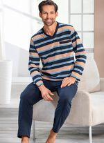 Tv&aring;pack pyjamas med v-ringning och &ouml;ppna f&aring;llar 