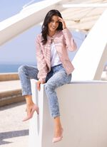 Kort jacka med liten st&aring;krage 