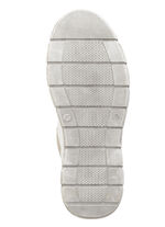 Tvillingskosko med snörning av mjukt nappaläder VIT-TAUPE