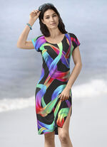 Kl&auml;nning med briljant f&auml;rgtryck design 