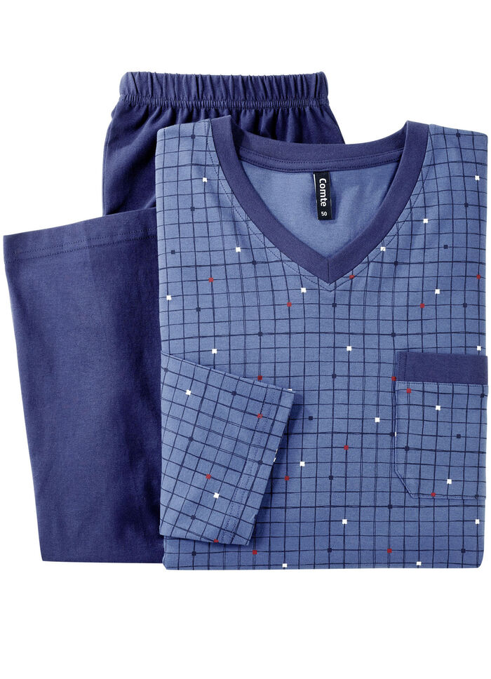Två paket V-ringad pyjamas med öppna fållar 