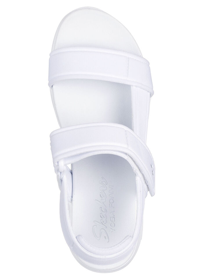 SKECHERS sandal tillverkad av stretchigt textilmaterial VIT