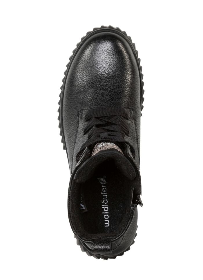 Waldl&auml;ufer skosko med sn&ouml;rning med effektiva glitterstenar SVART