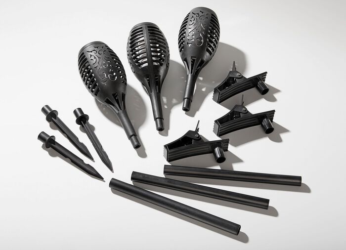 Solfacklampa, set om 3, f&ouml;r att kl&auml;mma eller plugga 