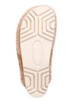 Laurina tofflor i mjuk plysch med velourkant SANDBEIGE