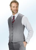 Kostym med v&auml;ndbar v&auml;st och tv&aring; byxor SVART-SILVER GR&Aring;