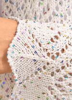 Kofta med paljettgarn 