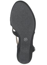 Andrea Conti sandal med kilklack SVART