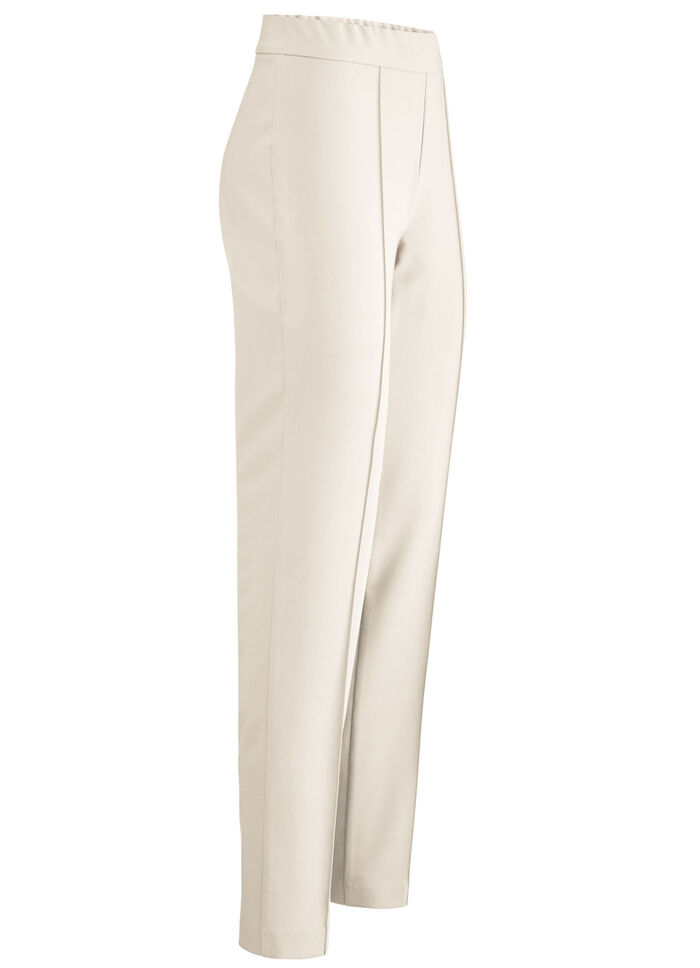 Byxor med smal fåll BEIGE