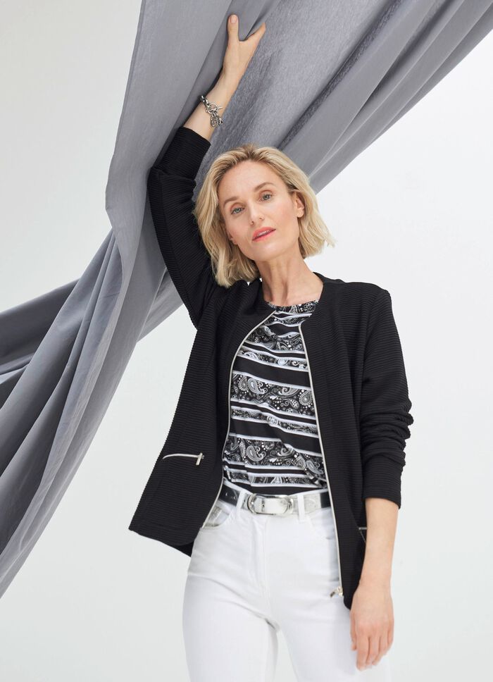 Skjortjacka med hel dragkedja 