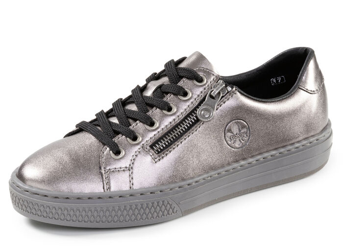 Rieker, trendiga damsneakers med dragkedja, 