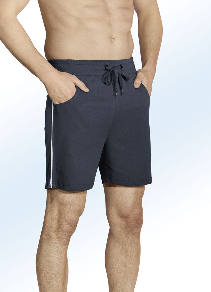 Tvåpack sov- och fritidsshorts med dragsko och fickor 