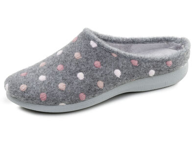 Laurina, klassiska damtofflor med prickbroderi, , large
