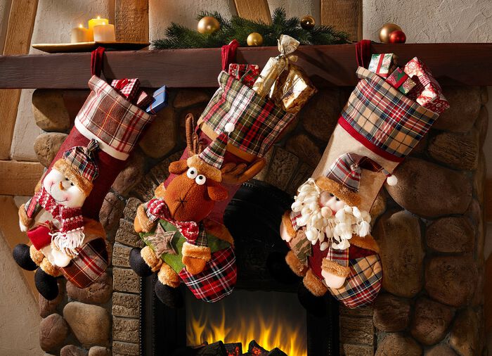 Santa Claus st&ouml;vlar, set om 3 