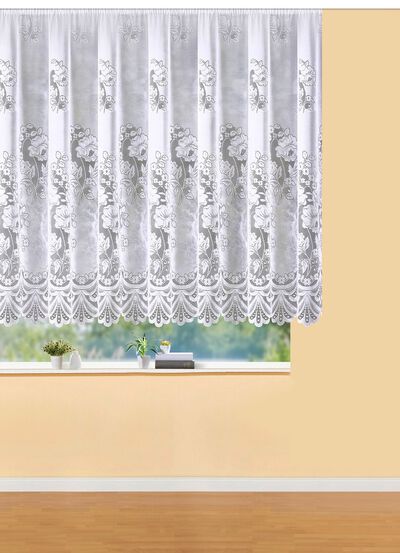 Blomsterf&ouml;nstergardin med automatiska veck 