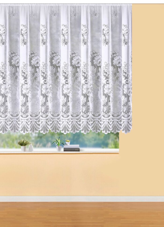 Blomsterf&ouml;nstergardin med automatiska veck 