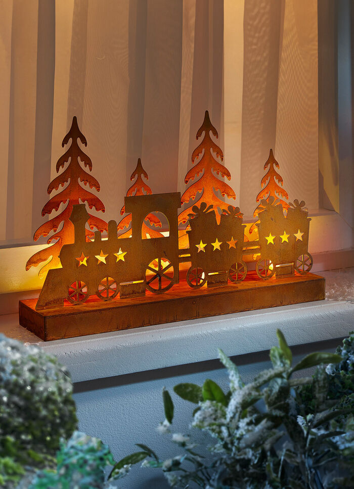 LED siluett metall jult&aring;g 