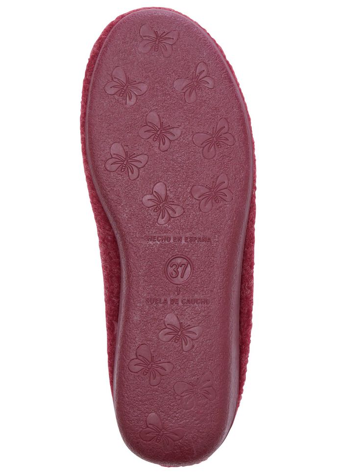 Laurina, varma damtofflor, med ny ull BORDEAUX