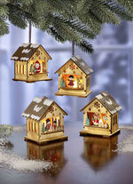 Upplyst julmarknadsscen, 4 delar 