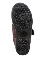 Varma damtofflor, bredd H, med kardborreband SVART-F&Auml;RGGLAD