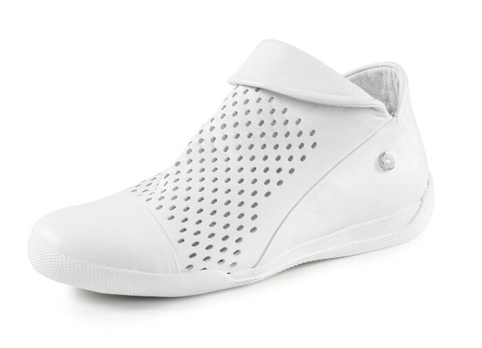 Andrea Conti bootie gjord av luftigt perforerat nappal&auml;der 