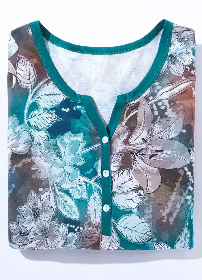 Nattlinne med modal och 3/4-l&aring;nga &auml;rmar 