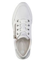 Remonte-sneakers med sn&ouml;rning och skimrande silverf&auml;rgad kontrastkant VIT