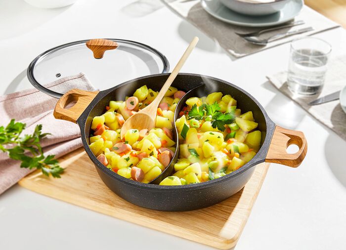 Multipanna med glaslock 