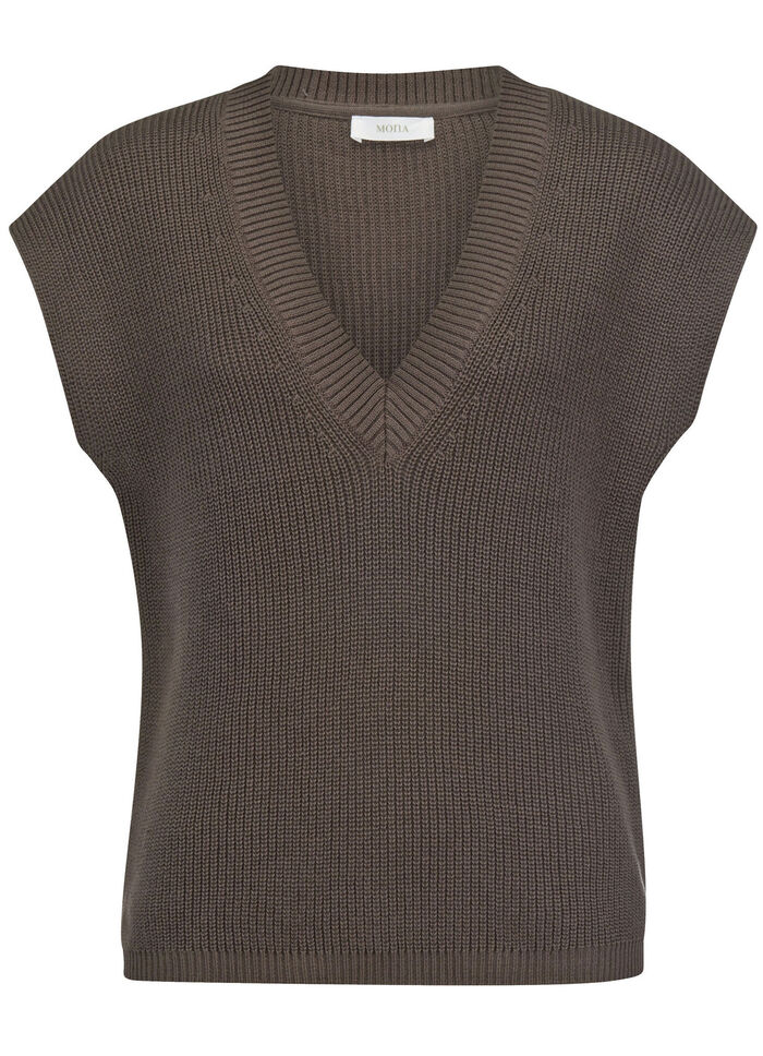 Tröja med nedsänkta axlar TAUPE