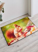 D&ouml;rrmatta med ekorrmotiv 