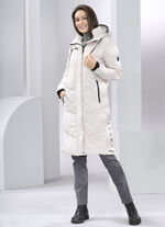 Jacka med fast huva BEIGE