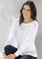 Tröja gjord av hållbart återvunnen bomull WEISS