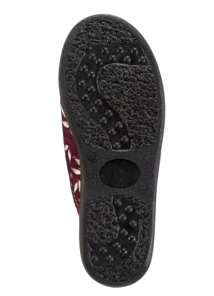 Tv&aring; paket tofflor tillverkade av sammetslena, mjuka, tryckta textilmaterial 