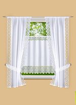 F&ouml;nsterdekoration virkad jacquardb&aring;rd 