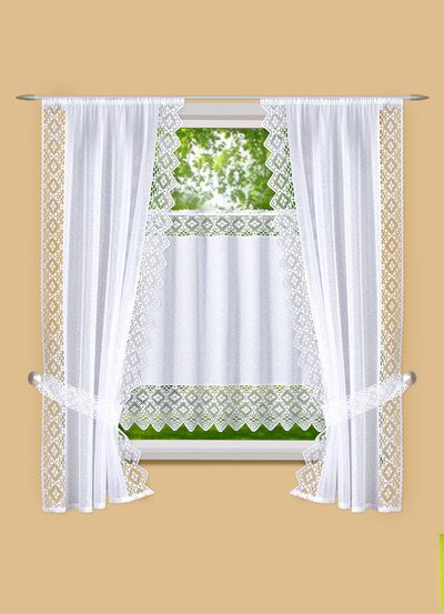 F&ouml;nsterdekoration virkad jacquardb&aring;rd 