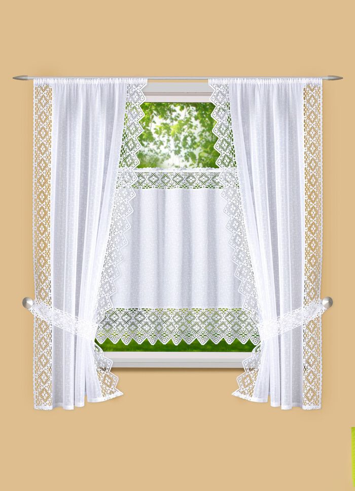 F&ouml;nsterdekoration virkad jacquardb&aring;rd 