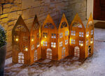 Hussiluett i rost utseende med integrerade fairy lights 