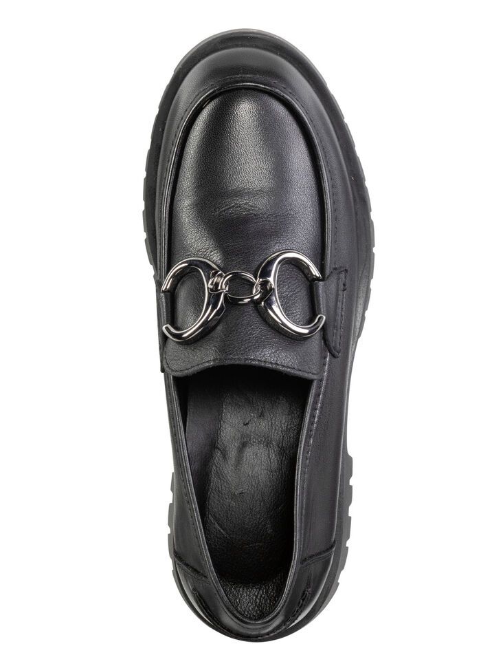 ELENA EDEN loafers med metallsmycken SCHWARZ