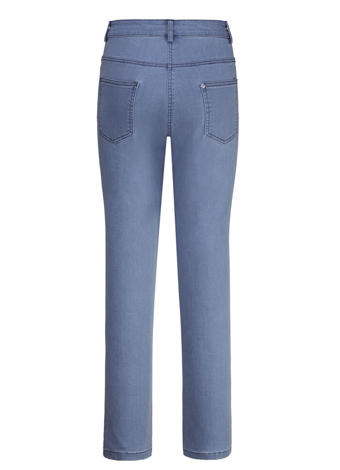 Jeans med vackra broderier JEANSBLAU