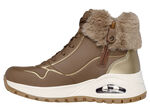 SKECHERS, fodrade damstövlar, vinterskor, med fluffig plyschkrage BRUNT