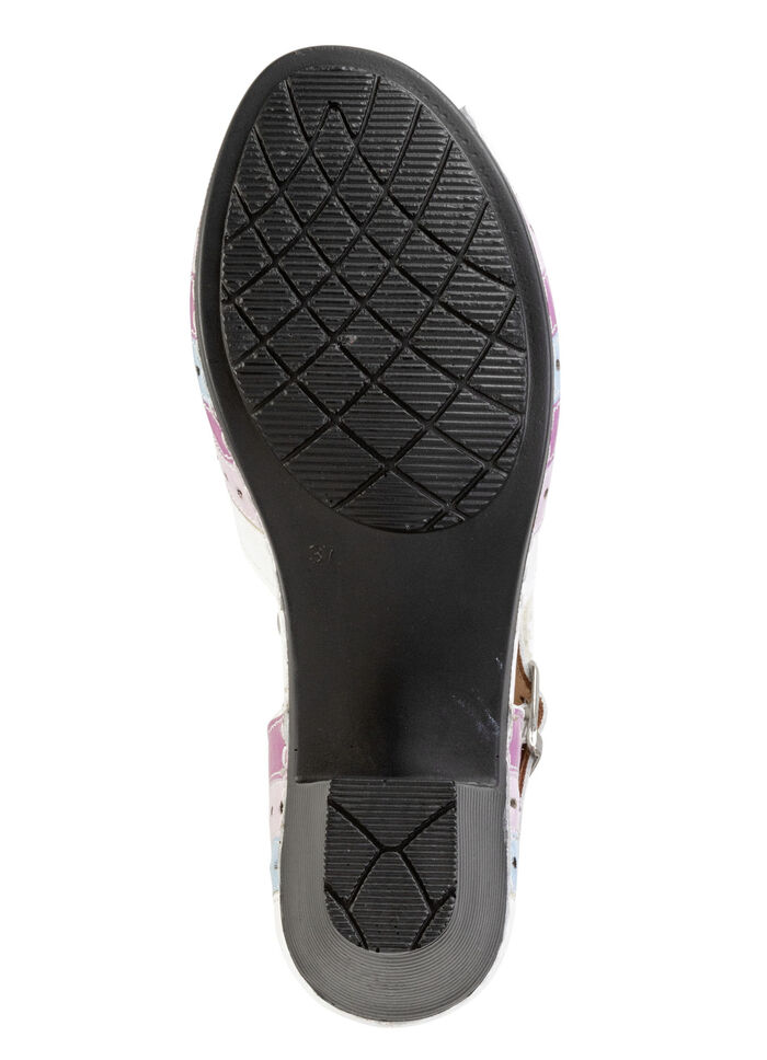 Sandal med remmar i Gemini med dekorativa perforeringar, 