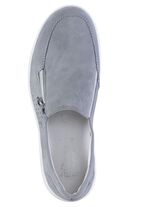 ELENA EDEN toffel av h&ouml;gkvalitativ mocka med dekorativ perforering BL&Aring;