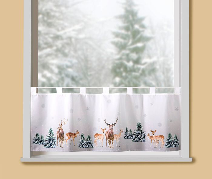 Kort grindhjort i skogen 