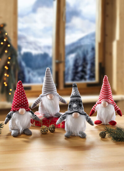 Nissar i bomull och filt, set om 4 